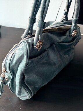 Genuine Blue Leather Bag Trevero